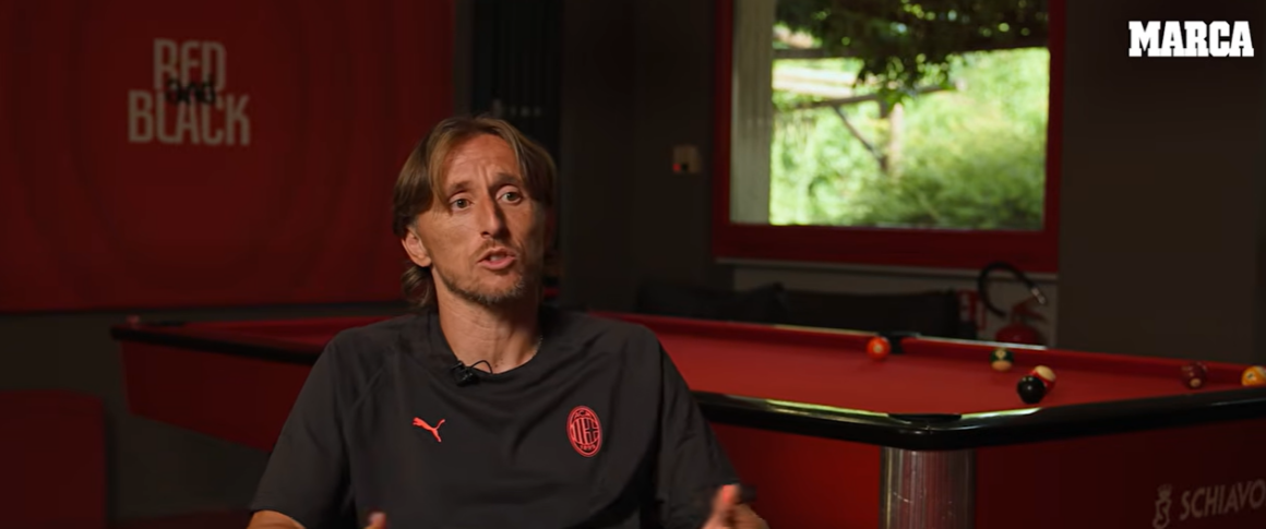 Luka Modrić a MARCA-nak adott interjú során (forrás: www.youtube.com/@marca)