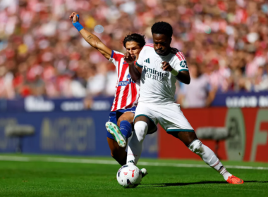 Vinícius Jr. az Atlético elleni derbin (forrás: realmadrid.com)