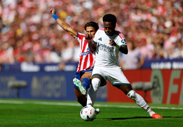 Vinícius Jr. az Atlético elleni derbin (forrás: realmadrid.com)