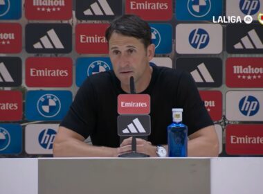Beñat San José Gil (forrás: youtube video screenshot, Rayo Vallecano de Madrid)