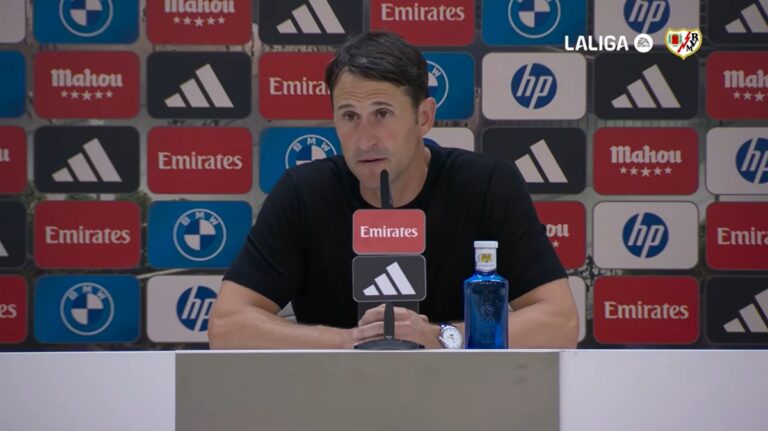 Beñat San José Gil (forrás: youtube video screenshot, Rayo Vallecano de Madrid)