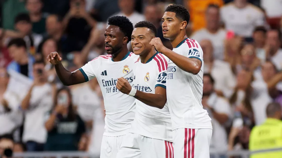 Vinícius, Mbappé és Bellingham (kép: realmadrid.com)