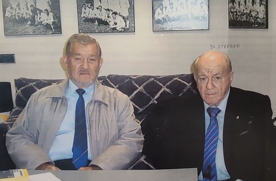 Tóth Zele József és Alfredo Di Stéfano (forrás: Tóth-Zele József engedélyével)